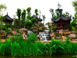 观音塘湿地公园五叠泉